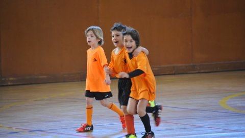Marc Gordillo, a l'equip de futbol sala pre-benjamí del club esportiu Sant Joan de Vilassar de Mar. Any 2014. Foto: Saül Gordillo