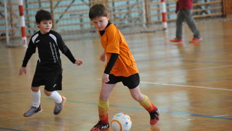 Marc Gordillo, a l'equip de futbol sala pre-benjamí del club esportiu Sant Joan de Vilassar de Mar. Any 2014. Foto: Saül Gordillo
