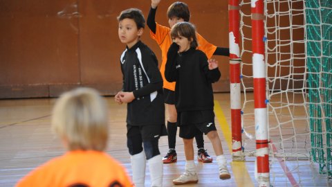 Marc Gordillo, a l'equip de futbol sala pre-benjamí del club esportiu Sant Joan de Vilassar de Mar. Any 2014. Foto: Saül Gordillo