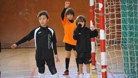 Marc Gordillo, a l'equip de futbol sala pre-benjamí del club esportiu Sant Joan de Vilassar de Mar. Any 2014. Foto: Saül Gordillo