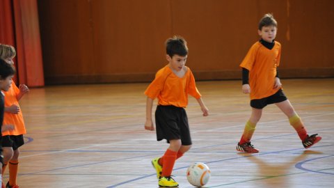 Marc Gordillo, a l'equip de futbol sala pre-benjamí del club esportiu Sant Joan de Vilassar de Mar. Any 2014. Foto: Saül Gordillo