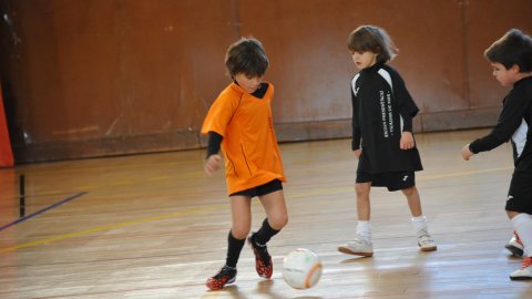 Marc Gordillo, a l'equip de futbol sala pre-benjamí del club esportiu Sant Joan de Vilassar de Mar. Any 2014. Foto: Saül Gordillo