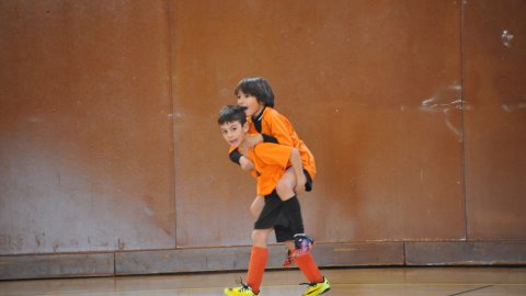 Marc Gordillo, a l'equip de futbol sala pre-benjamí del club esportiu Sant Joan de Vilassar de Mar. Any 2014. Foto: Saül Gordillo