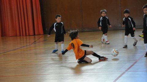 Marc Gordillo, a l'equip de futbol sala pre-benjamí del club esportiu Sant Joan de Vilassar de Mar. Any 2014. Foto: Saül Gordillo