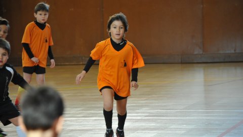 Marc Gordillo, a l'equip de futbol sala pre-benjamí del club esportiu Sant Joan de Vilassar de Mar. Any 2014. Foto: Saül Gordillo