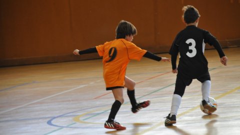 Marc Gordillo, a l'equip de futbol sala pre-benjamí del club esportiu Sant Joan de Vilassar de Mar. Any 2014. Foto: Saül Gordillo