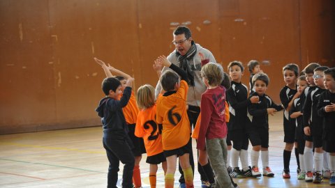 Marc Gordillo, a l'equip de futbol sala pre-benjamí del club esportiu Sant Joan de Vilassar de Mar. Any 2014. Foto: Saül Gordillo