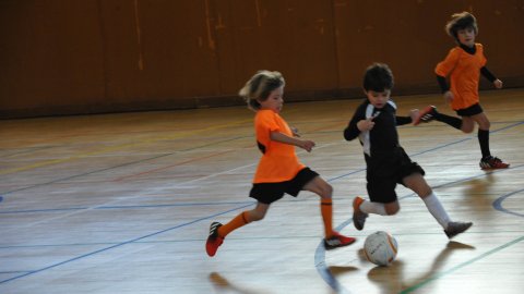 Marc Gordillo, a l'equip de futbol sala pre-benjamí del club esportiu Sant Joan de Vilassar de Mar. Any 2014. Foto: Saül Gordillo
