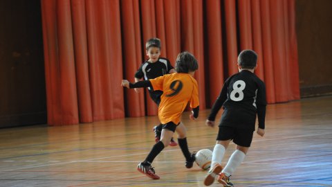 Marc Gordillo, a l'equip de futbol sala pre-benjamí del club esportiu Sant Joan de Vilassar de Mar. Any 2014. Foto: Saül Gordillo