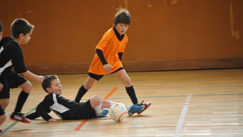 Marc Gordillo, a l'equip de futbol sala pre-benjamí del club esportiu Sant Joan de Vilassar de Mar. Any 2014. Foto: Saül Gordillo