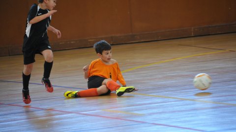 Marc Gordillo, a l'equip de futbol sala pre-benjamí del club esportiu Sant Joan de Vilassar de Mar. Any 2014. Foto: Saül Gordillo