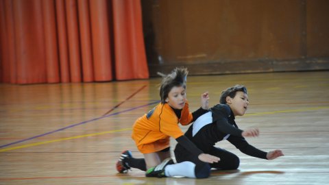 Marc Gordillo, a l'equip de futbol sala pre-benjamí del club esportiu Sant Joan de Vilassar de Mar. Any 2014. Foto: Saül Gordillo