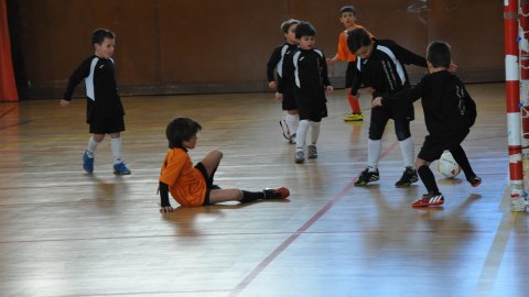 Marc Gordillo, a l'equip de futbol sala pre-benjamí del club esportiu Sant Joan de Vilassar de Mar. Any 2014. Foto: Saül Gordillo
