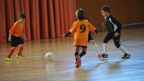Marc Gordillo, a l'equip de futbol sala pre-benjamí del club esportiu Sant Joan de Vilassar de Mar. Any 2014. Foto: Saül Gordillo