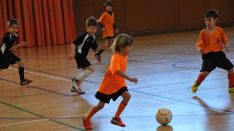 Marc Gordillo, a l'equip de futbol sala pre-benjamí del club esportiu Sant Joan de Vilassar de Mar. Any 2014. Foto: Saül Gordillo
