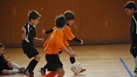 Marc Gordillo, a l'equip de futbol sala pre-benjamí del club esportiu Sant Joan de Vilassar de Mar. Any 2014. Foto: Saül Gordillo