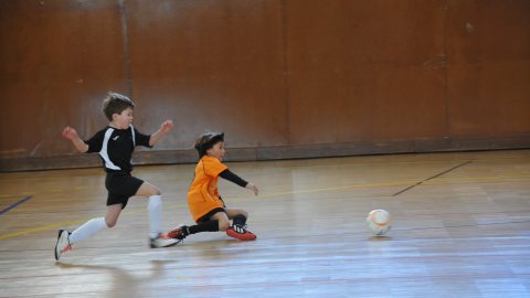 Marc Gordillo, a l'equip de futbol sala pre-benjamí del club esportiu Sant Joan de Vilassar de Mar. Any 2014. Foto: Saül Gordillo
