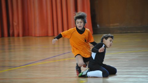 Marc Gordillo, a l'equip de futbol sala pre-benjamí del club esportiu Sant Joan de Vilassar de Mar. Any 2014. Foto: Saül Gordillo
