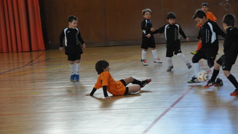 Marc Gordillo, a l'equip de futbol sala pre-benjamí del club esportiu Sant Joan de Vilassar de Mar. Any 2014. Foto: Saül Gordillo