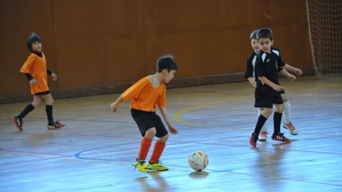Marc Gordillo, a l'equip de futbol sala pre-benjamí del club esportiu Sant Joan de Vilassar de Mar. Any 2014. Foto: Saül Gordillo