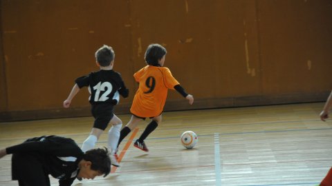 Marc Gordillo, a l'equip de futbol sala pre-benjamí del club esportiu Sant Joan de Vilassar de Mar. Any 2014. Foto: Saül Gordillo