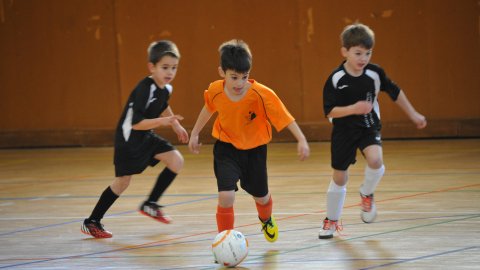 Marc Gordillo, a l'equip de futbol sala pre-benjamí del club esportiu Sant Joan de Vilassar de Mar. Any 2014. Foto: Saül Gordillo