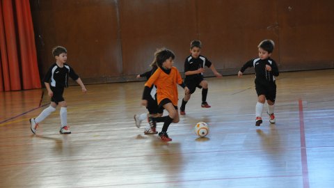 Marc Gordillo, a l'equip de futbol sala pre-benjamí del club esportiu Sant Joan de Vilassar de Mar. Any 2014. Foto: Saül Gordillo