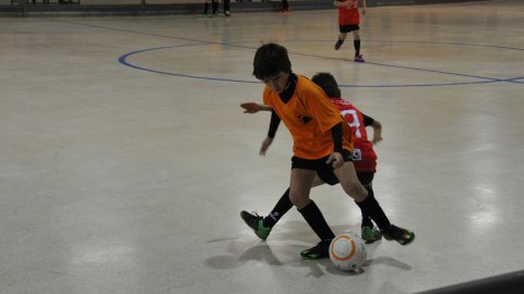 Marc Gordillo, a l'equip de futbol sala benjamí del club esportiu Sant Joan de Vilassar. Any 2016. Foto: Saül Gordillo