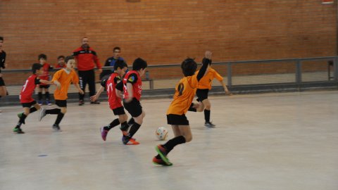 Marc Gordillo, a l'equip de futbol sala benjamí del club esportiu Sant Joan de Vilassar. Any 2016. Foto: Saül Gordillo