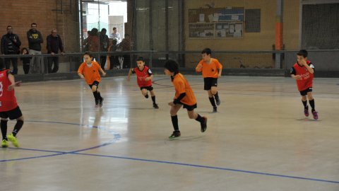 Marc Gordillo, a l'equip de futbol sala benjamí del club esportiu Sant Joan de Vilassar. Any 2016. Foto: Saül Gordillo