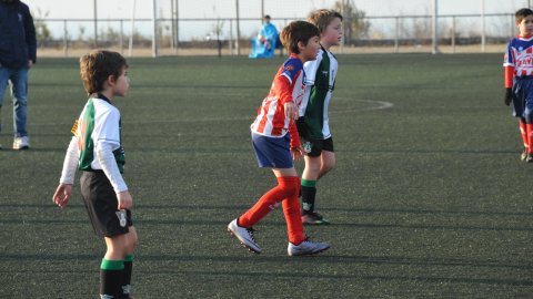 Marc Gordillo, a l’equip de futbol benjamí de la UE Vilassar de Mar. Partit Vilassar de Dalt-Vilassar de Mar. Any 2017. Foto: Saül Gordillo
