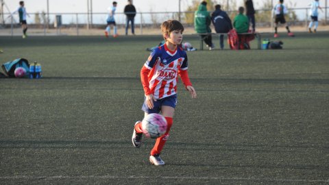 Marc Gordillo, a l’equip de futbol benjamí de la UE Vilassar de Mar. Partit Vilassar de Dalt-Vilassar de Mar. Any 2017. Foto: Saül Gordillo