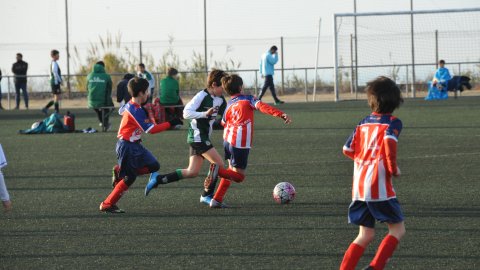 Marc Gordillo, a l’equip de futbol benjamí de la UE Vilassar de Mar. Partit Vilassar de Dalt-Vilassar de Mar. Any 2017. Foto: Saül Gordillo