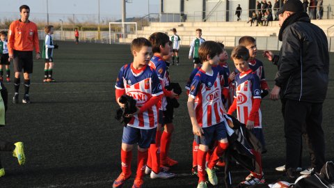 Marc Gordillo, a l’equip de futbol benjamí de la UE Vilassar de Mar. Partit Vilassar de Dalt-Vilassar de Mar. Any 2017. Foto: Saül Gordillo