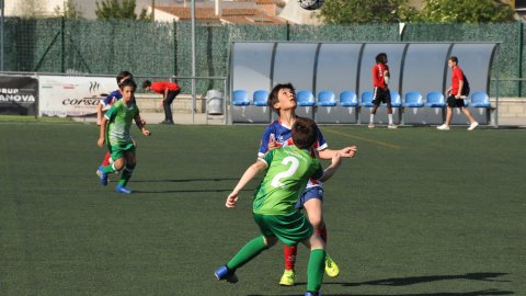 Marc Gordillo, al torneig de futbol de Llagostera, amb l'equip aleví de la UE Vilassar de Mar. Març de 2019. Foto: Saül Gordillo