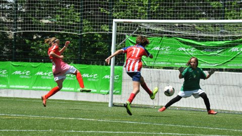 Marc Gordillo, al torneig internacional de futbol base MIC d'Andorra, amb l'equip aleví de la UE Vilassar de Mar. Abril de 2019. Foto: Saül Gordillo