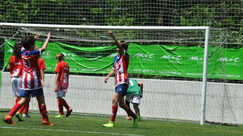 Marc Gordillo, al torneig internacional de futbol base MIC d'Andorra, amb l'equip aleví de la UE Vilassar de Mar. Abril de 2019. Foto: Saül Gordillo