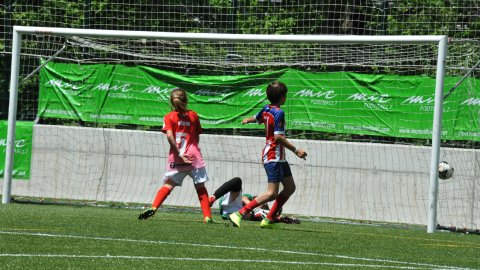 Marc Gordillo, al torneig internacional de futbol base MIC d'Andorra, amb l'equip aleví de la UE Vilassar de Mar. Abril de 2019. Foto: Saül Gordillo