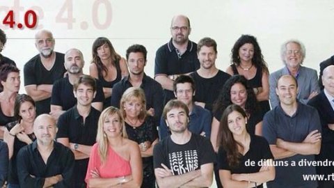 Equip i col·laboradors del programa Directe 4.0 de Ràdio 4 (RNE), dirigit i presentat per Xantal Llavina. Enric Cambray, Bernat Dedéu, Bruno Sokolowicz, Albert Riba, Sergi Mas, Jaume Llopis, Xantal Llavina, Lluís Amiguet, Quim Masferrer, Òscar Moré, Saül Gordillo i Albert Rami. Barcelona. Setembre de 2012