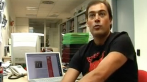 Reportatge de Vilaweb TV sobre tres dels blocaires més prolífics de VilaWeb: Saül Gordillo, Joan Josep Isern i Marc Belzunces. Barcelona. 13 de setembre de 2006