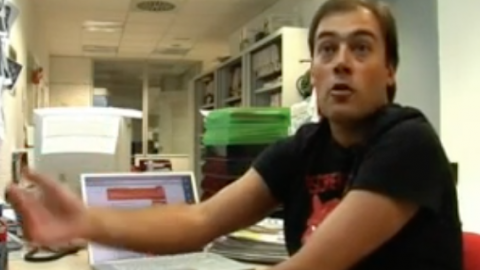 Reportatge de Vilaweb TV sobre tres dels blocaires més prolífics de VilaWeb: Saül Gordillo, Joan Josep Isern i Marc Belzunces. Barcelona. 13 de setembre de 2006