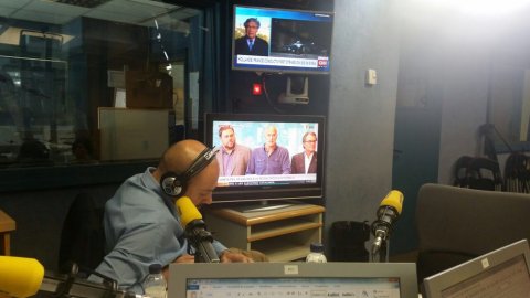 El matí de Catalunya Ràdio amb Mònica Terribas. Tertúlia amb els periodistes Cristina Villanueva, Ferran Casas, Roger Palà, David Bassa i Saül Gordillo l'endemà de les eleccions al Parlament. Barcelona. 28 de setembre del 2015 