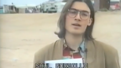 Portada, programa de Saül Gordillo i Joan Pujadas a Televisió Pública Pineda. 34 programes setmanals entre novembre de 1991 i juny de 1992. Pineda de Mar. 1991-1992 