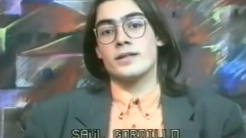 Portada, programa de Saül Gordillo i Joan Pujadas a Televisió Pública Pineda. 34 programes setmanals entre novembre de 1991 i juny de 1992. Pineda de Mar. 1991-1992 