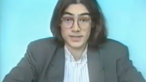 Portada, programa de Saül Gordillo i Joan Pujadas a Televisió Pública Pineda. 34 programes setmanals entre novembre de 1991 i juny de 1992. Pineda de Mar. 1991-1992 