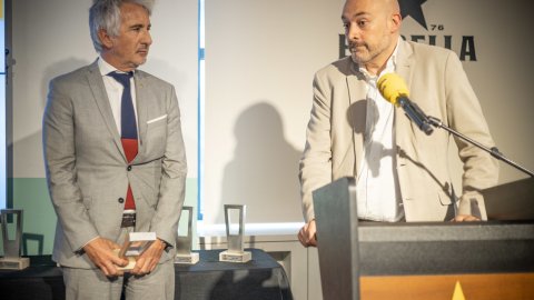 Premis Revolució 4.0 de Catalunya Ràdio 2022 a l'antiga fàbrica Damm. Barcelona. 4 de maig de 2022