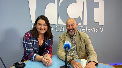 Entrevista de Sònia Montañola al programa La Ciutat de Ràdio Calella Televisió a Saül Gordillo fent balanç dels 6 anys i mig a la direcció de Catalunya Ràdio. Calella. 16 de maig de 2022