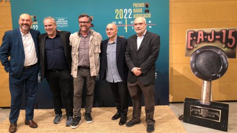 Vint-i-dosens Premis Ràdio Associació de Catalunya, amb el Premi a l'Excel·lència per al podcast de Catalunya Ràdio La torre de vidre, dirigit per Santi Faro. Barcelona. 19 de maig de 2022