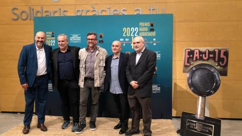 Vint-i-dosens Premis Ràdio Associació de Catalunya, amb el Premi a l'Excel·lència per al podcast de Catalunya Ràdio La torre de vidre, dirigit per Santi Faro. Barcelona. 19 de maig de 2022