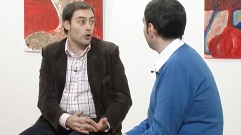 Emili Pacheco entrevista el periodista Saül Gordillo, nou director de l’Agència Catalana de Notícies. Ràdio Calella Televisió. Calella. 8 març de 2007